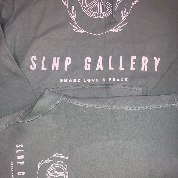 Luxury SLNP Gallery Share Love & Peace Premium Sage Joggers - Picture 5 of 5